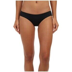 Vitamin A Women's Classic Hipster Bikini Bottom sz 6 Black  Ecolux